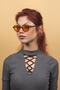 Unisex Black-Orange Glass Sunglasses