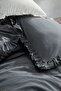 Graphite 100% Cotton Ruffled Double Duvet Cover Set 200*220 GRPHTCKT - 3
