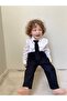 Black Tie Striped Suit (Pants, Shirt, Tie) 3 Piece Set - 5