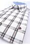 462-REGULAR CUT LONG SLEEVE PLAID SHIRT /BEIGE/XL - 2