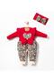 Baby Girl Leopard Hair Bandana 2-Piece Jumpsuit Set - 2