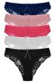 5-Piece Cotton Lace Back Women's Panties