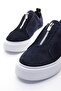 Dario Men's Navy Blue Suede Genuine Leather Casual Shoes - 3
