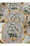 Daisy Model Embroidered Tray Cover and Cocktail 6-Piece Coffee Presentation Napkins - 2