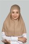 Set of Two Practical Scarves Ready-To-Wear Turban and Hijab Headscarf (XL) - Dark Beige - 5