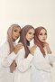 3-Piece Advantage Set (lilac-fig-dried rose) Luxury Combed Cotton Shawl - Women's Hijab Jersey Hijab