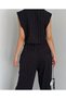 Striped Vest Trousers Set Black - 5