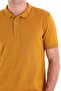 Mustard Regular Fit Jacquard Cotton Polo Collar Knitwear T-Shirt - 5