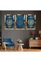 Gold Mirrored Plexiglass Framed Prayer of Abundance Religious Model Triple Mdf Painting Set - 2
