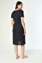 Navy Blue Maternity and Maternity Nightgown Set - 3