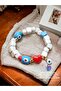 Glass Basement Bead Charm Evil Eye Bead Bracelet Evil Eye Beaded Bracelet