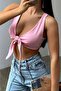 New Season Women's Front Tie Crop Blouse 11505 - 2