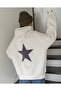Unisex Star printed hooded oversize sweatshirt - 5