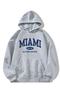 Unisex MIAMI printed hooded oversize sweatshirt
