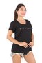 Women's Black Crew Neck Basic Short Sleeve T-Shirt - 5