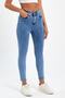Snow Blue Slim Leg Loose Lycra Full Flexible Skinny Jeans Trousers - 3