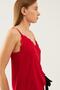 Women's Red String Strap Lace Blouse - 4