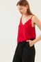 Women's Red String Strap Lace Blouse - 5
