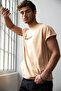Crew Neck Pocket Short Sleeve Yellow T-shirt - 3