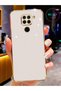 Luxury Silicone Case for Xiaomi Redmi Note 9 with Pearl White Edges Gold Detail
