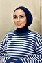 غطاء رأس متوافق مع Hijab Bone باللون الأزرق الداكن