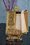 Standing Antique Embroidery Motif Presentation Quran Enclosure Gold