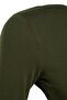 Khaki Deep Backless Fitted Cotton Stretchy Knitted Blouse TWOAW24BZ00173 - 7