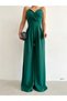 Imported Crepe Fabric Wide Leg Jumpsuit Dress with Straps (COLORFUL) - 5