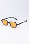 Unisex Black-Orange Glass Sunglasses - 3