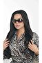 Women's Sunglasses Geometric Design Gold Brown Frame Brown Glass - 2