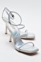 PLEP Silver Women's Heeled Shoes