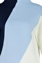 Navy Blue Color Blocked High Collar Knitwear Sweater TCTAW24AK00006 - 7
