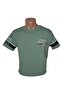 Men's Green Jeans Printed T-Shirt