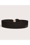Gold Buckle Interlocking Elastic Women's Belt, Jacket Belt, Shirt Belt, Dress Belt - 4