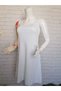 Square collar, downward expanding model, 1st quality knitwear knitted 50% cotton 50% acrylic, dress