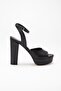 women's high platform back open heeled evening dress shoes - 4