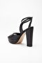 women's high platform back open heeled evening dress shoes - 5