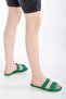 Women's Green Daily Comfortable Stylish Pool Beach Indoor Slippers - 3