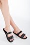 Women's Black Daily Comfortable Stylish Pool Beach Indoor Slippers
