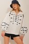 Women's White Shirt Collar Embroidered Linen Blouse ALC-X10624 - 4