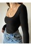 Square Neck Long Sleeve Bodysuit