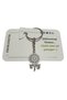 Silver Color 25mm Daisy Figured Keychain - 4