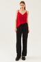 Women's Red String Strap Lace Blouse - 6