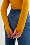 Women's Mustard Finger Detailed Bodysuit - 3