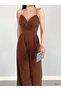 Imported Crepe Fabric Strap Wide Leg Jumpsuit Dress (Colorful) - 5