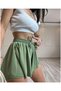 GREEN LYCRA SHORT SPORTS SHORTS SKIRT - 2