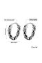 Sailor Rope Design Thin Hoop 316L Stainless Steel Unisex Earrings - 4