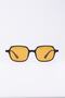 Unisex Black-Orange Glass Sunglasses - 2