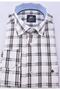 462-REGULAR CUT LONG SLEEVE PLAID SHIRT /BEIGE/XL