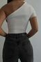 New Season Women's One Shoulder Cropped High Quality Blouse 23S24005 - 2